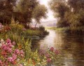 Fleur au bord de la Riviere Landschaft Louis Aston Knight Bach